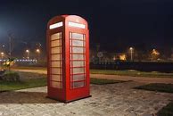 Image result for Red Phone Box at Night