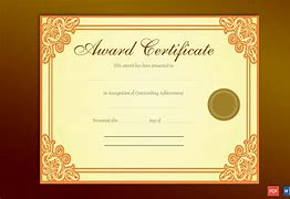 Image result for Gold Award Certificate