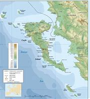 Image result for Map of Corfu and Ionian Islands