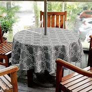 Image result for Outdoor Tablecloth with Umbrella Hole