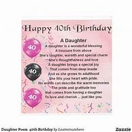 Image result for 40th Birthday Wishes Daughter