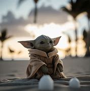 Image result for Baby Yoda Beach Meme