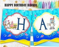 Image result for Spongebob Birthday Banner