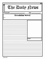 Image result for Breaking News Blank Paper Template