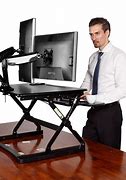 Image result for Dual Monitor Fold Down Desk