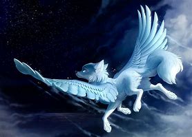 Image result for Anime White Wolf with Wings