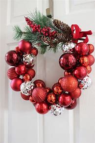 Image result for Christmas Ornament Wreath From Hanger
