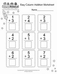 Image result for Simple Addition Worksheets Kindergarten