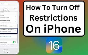 Image result for How to Turn Restrictions Off iPhone