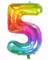 Image result for numbers 5 balloons