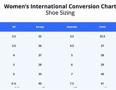 Image result for World Shoe Size Chart