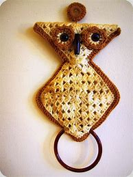 Image result for Crochet Owl Towel Holder Pattern