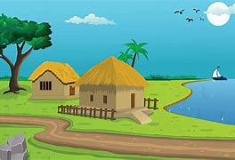 Image result for Village Scene Cartoon Background