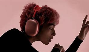 Image result for Air Pods Max Pink On Somebody