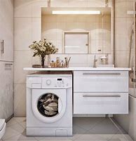 Image result for Hiding Washing Machine Bathroom