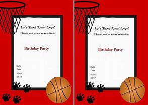Image result for Free Printable Basketball Birthday Invitations