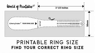 Image result for Free Printable Ring Size Chart