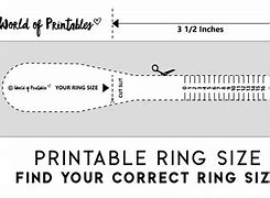 Image result for Printable Ring Size Chart Guide