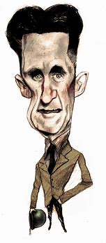 Image result for George Orwell Caricatura