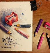 Image result for Cup of Art Supplies Drawing