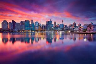 Image result for Sunset Color City Skyline