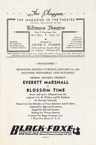 Image result for Playbill Los Angeles Schubert