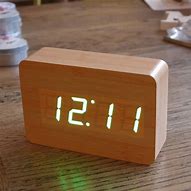 Image result for Wood Digital Alarm Clock