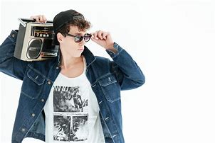 Image result for Guy Outside with Boombox