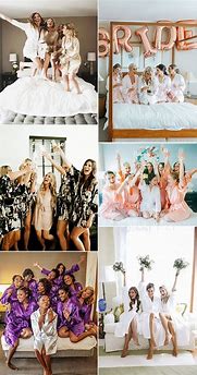 Image result for Bridal Party Getting Ready Tanks Champagne