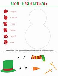 Image result for Roll a Snowman Dice Game Printable
