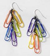 Image result for Plastic Paperclip Earrings