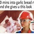 Image result for Garlic Bread Jail Meme