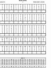 Image result for Abacus Worksheets Single Digit