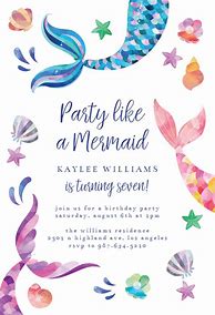 Image result for Mermaid Birthday Invitation Templates Free