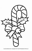 Image result for Candy Cane Clip Art Black White