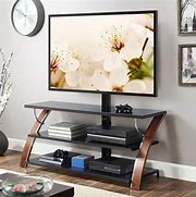 Image result for Flat Screen TV Setup On TV Stand