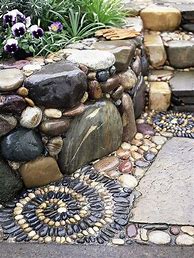 Image result for Mosaic River Rock Patio