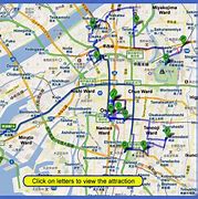 Image result for Osaka Map with Major Attractions