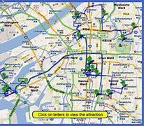 Image result for Osaka Japan Attractions Map