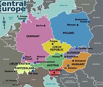 Image result for Central Europe Map Countries