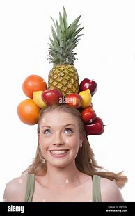 Image result for Woman Wearing Fruit On Head