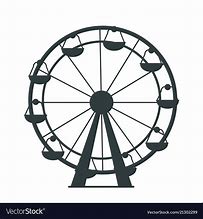 Image result for Ferris Wheel Clip Art Black and White