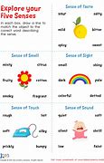 Image result for Five Senses Adjectives