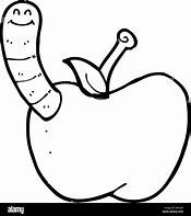 Image result for Red Apple with Worm Clip Art