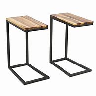 Image result for Acacia Wood TV Tray Side Table