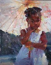 Image result for How to Paint African American Little Girl