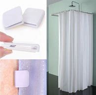 Image result for bathroom curtains clip anti splash