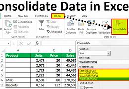Image result for Consolidate Tables in Excel