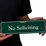 Image result for No Soliiciting Signs
