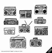 Image result for 80s Boombox Drawing
